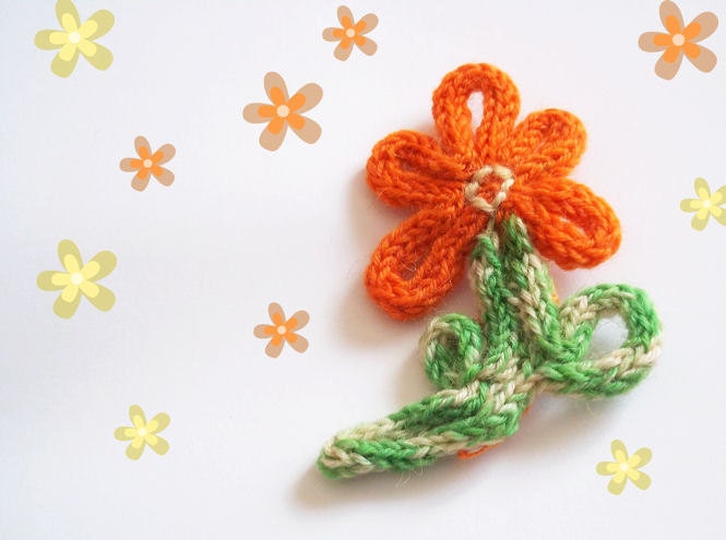 Flower Brooch Flower Pin Hand Knitted Wool Flower Brooch Pin Badge Flower Jewelry