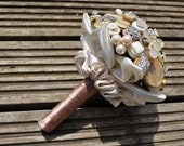 Button Bouquet Caramel Alternative Bridal Vintage Bouquet