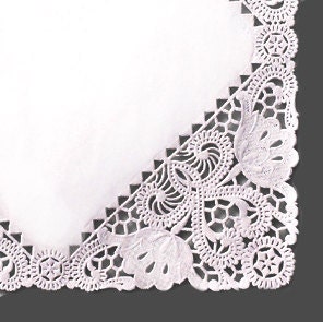 Reserved for Brenda- Square Paper Doilies - 75 doilies - 10 inch, white