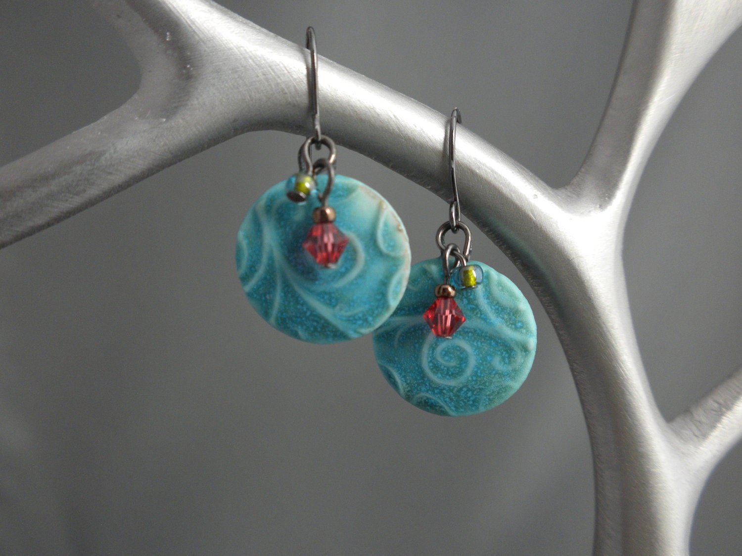 Breeze- handmade ceramic earrings 4784