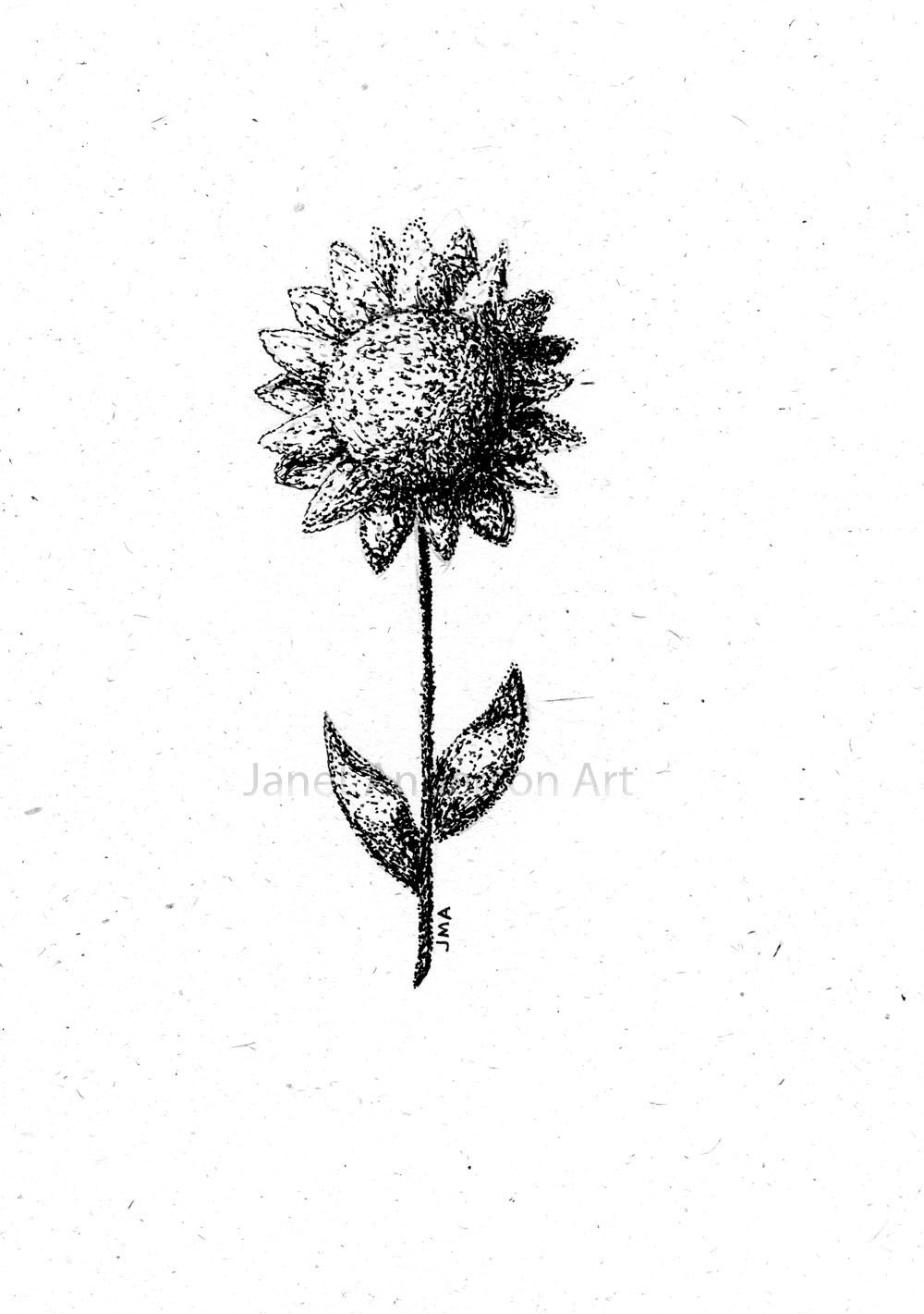 Sunflower Card - Part of the "Leona Flower Collection"