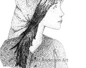 Peasant Girl - Signed 8 1/2 x 11 Print