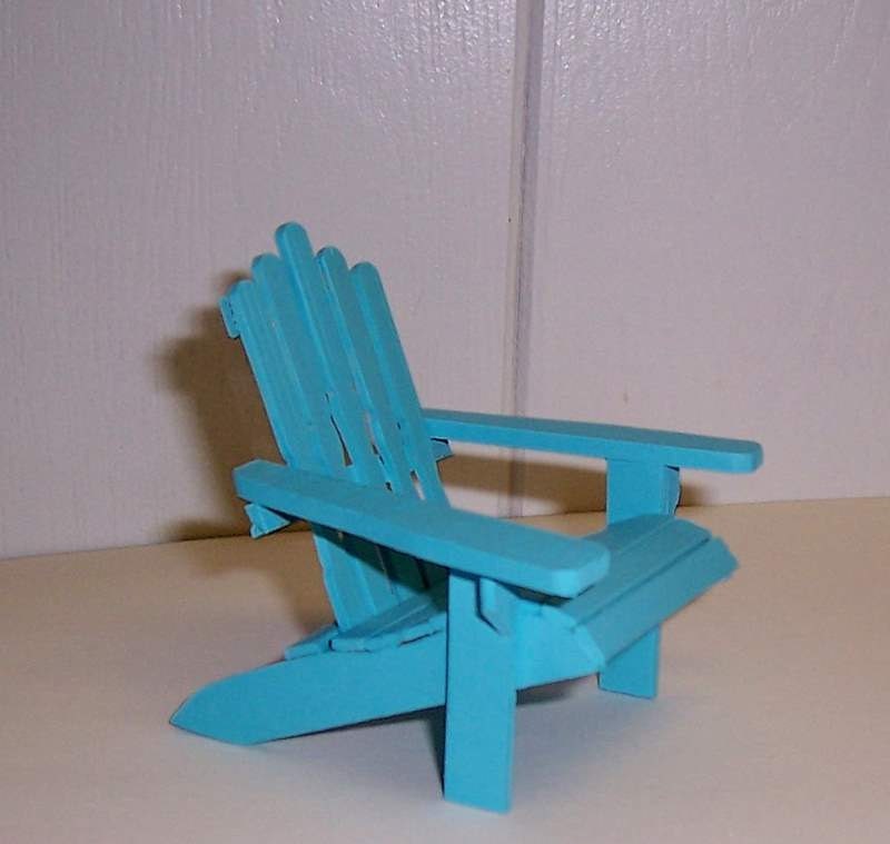Adirondack chair dollhouse miniature in your choice of colors made to order