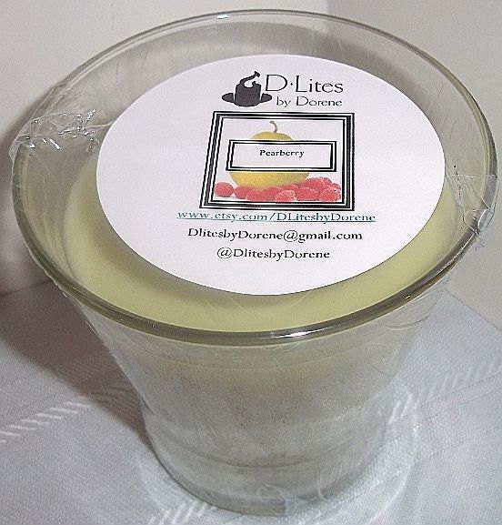 Pearberry cocktail glass candle