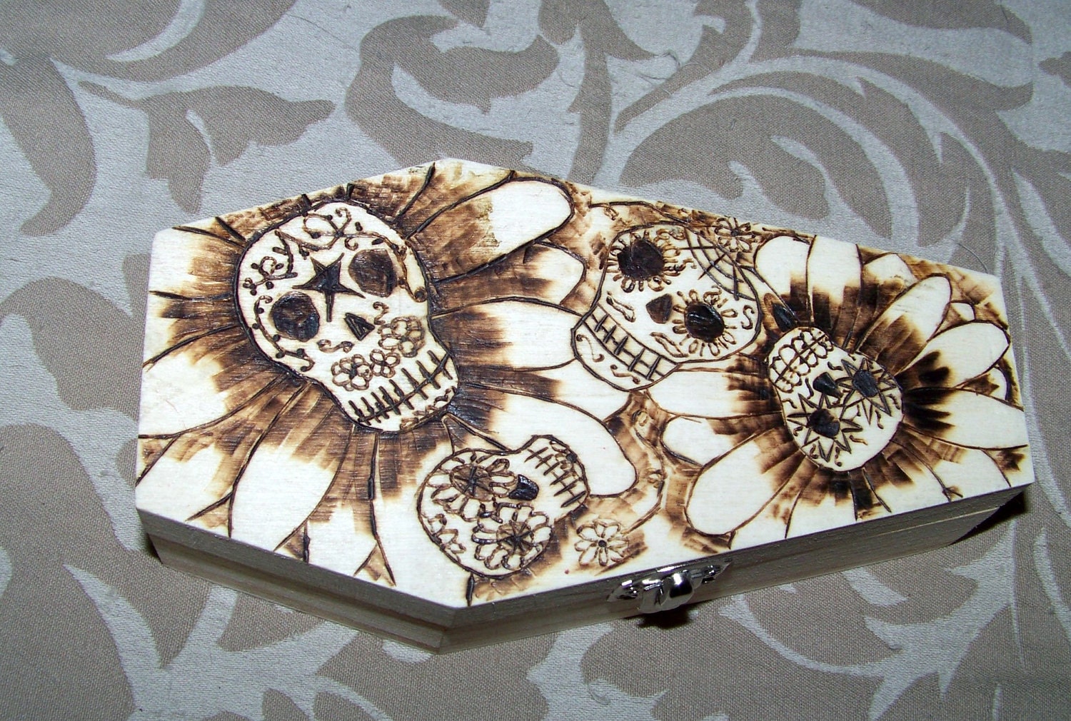 Day of the Dead Coffin Trinket Box