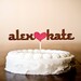 The Classic Wedding Cake Topper in Party Pink - Mahogany Wood
