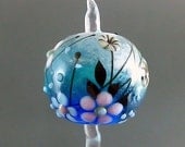 Pikalda : Handmade lampwork 1 glass single bead-'Deep Blue Sea'-SRA-make to order