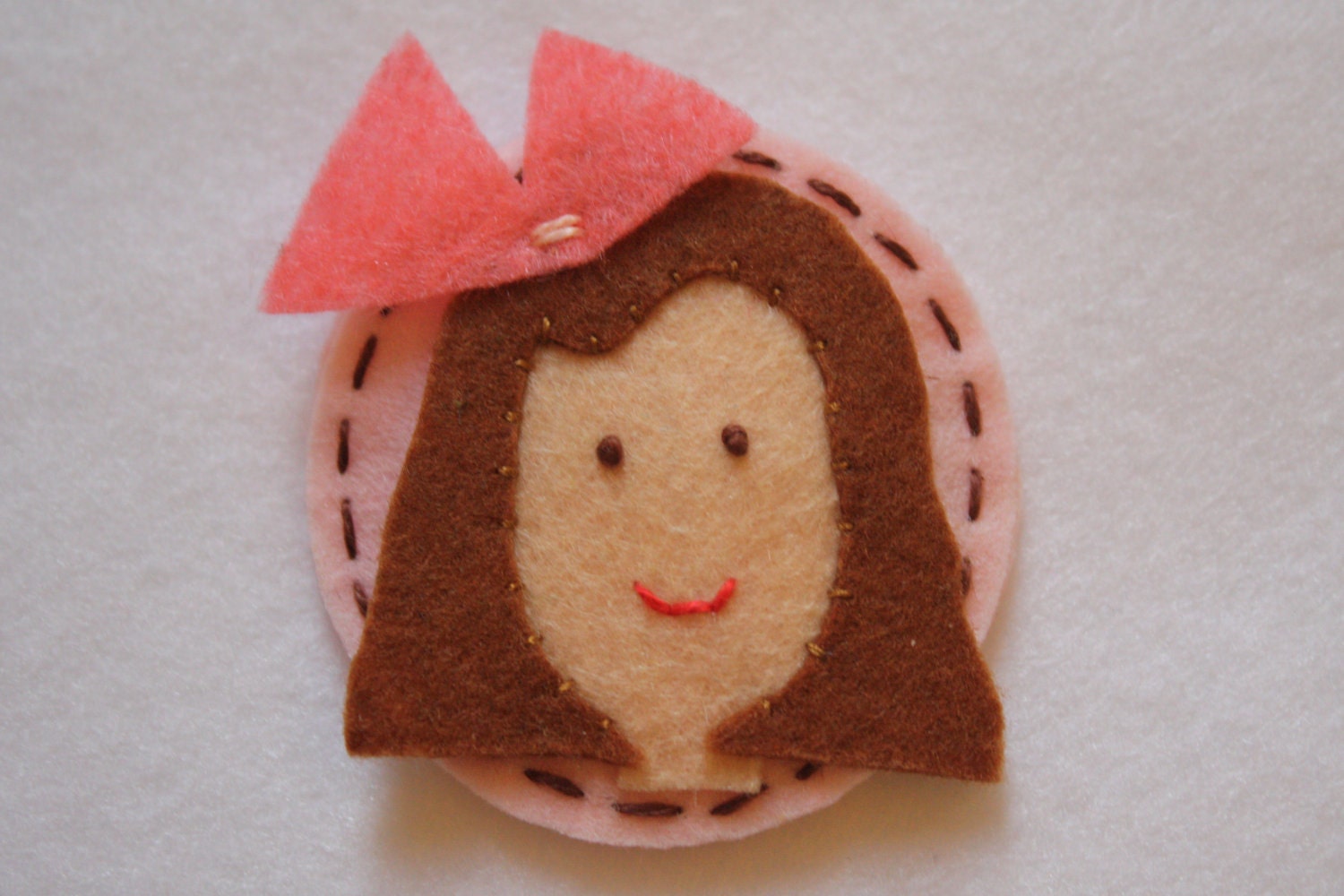 Pink Pretty Girl  Felt Hair Clip