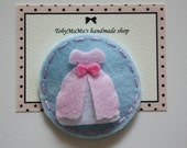 Pink Princess Dress Felt Hair Clip