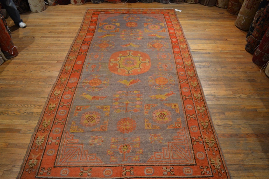 2293 size 6 x 12 Antique Khotan Rug / Vintage Oriental Rug
