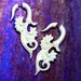 Fake Gauges - Helianthus Curls - White Bone Earrings