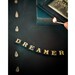 Dreamer - conceptual whimsical fine art photograph chalkboard black dark retro gift for him unisex dude man steampunk twilight decor picture