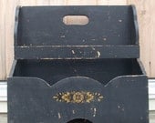 shabby COTTAGE chic VINTAGE  magazine box FRENCH farmhouse cottage chic magazine holder vintage paris apartment