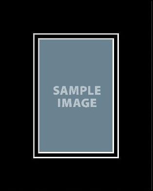 Archival Double Mat, Black with White Core for an 8x10 or 8x12 Print in an 11x14 Frame