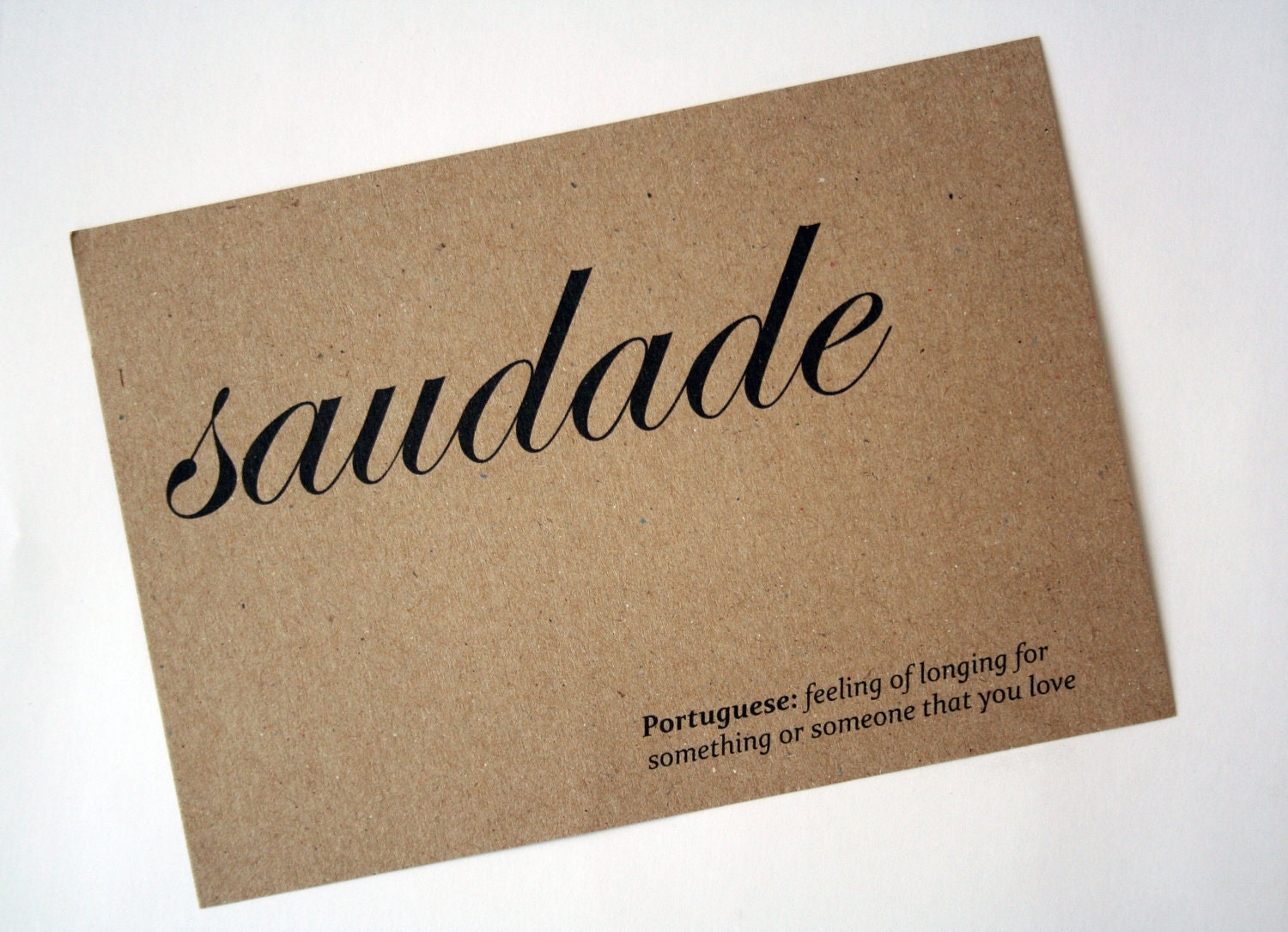 Love postcards - Valentine cards on recycled kraft paper - set of 12