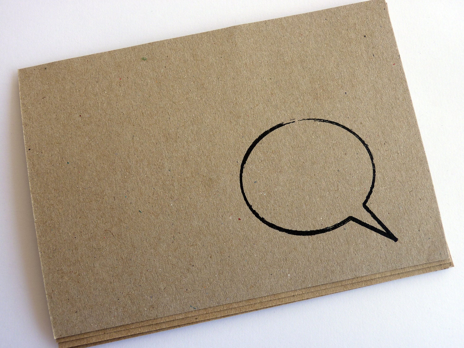 Blank note / just to say postcards on recycled kraft paper - set of 12