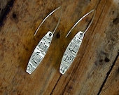 Fine Silver Impression Earrings
