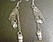 Magic Moon And Owl Earings / ON SALE