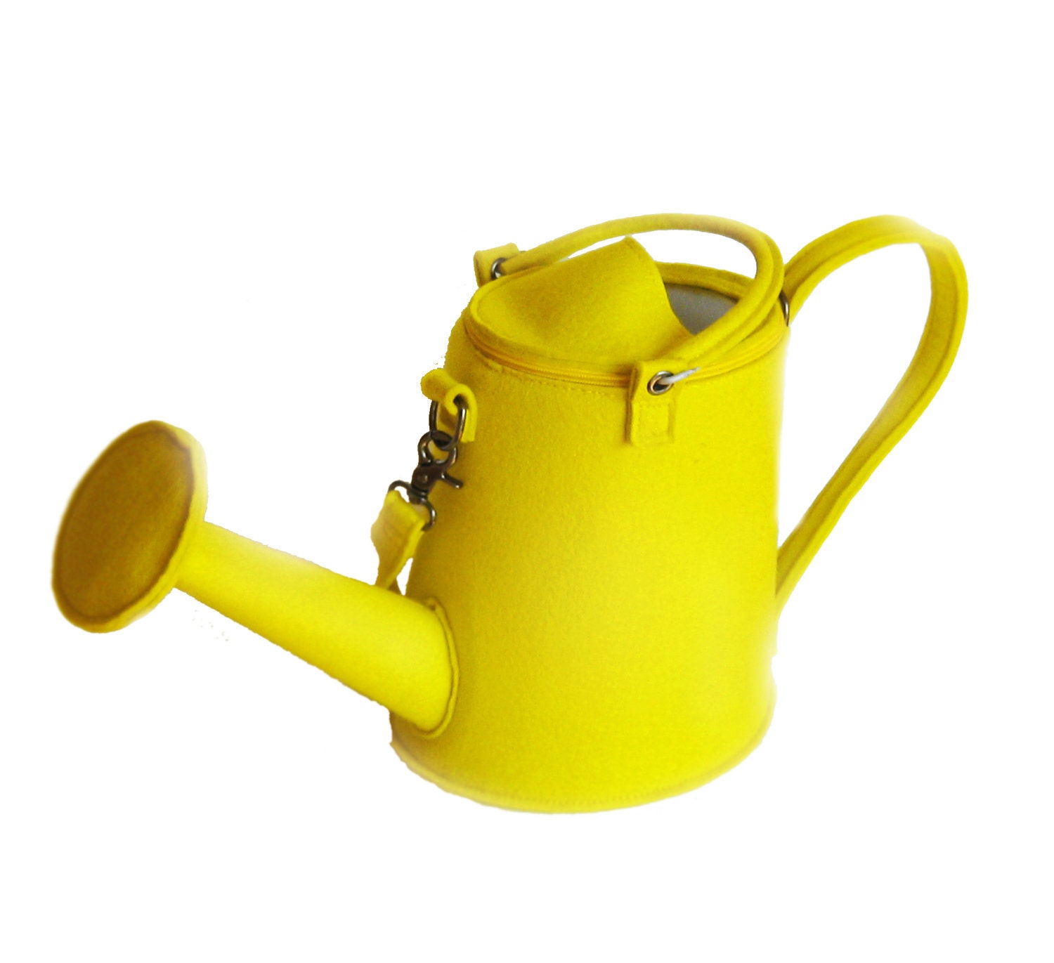 Yellow Felt Watering Can / Pot Bag