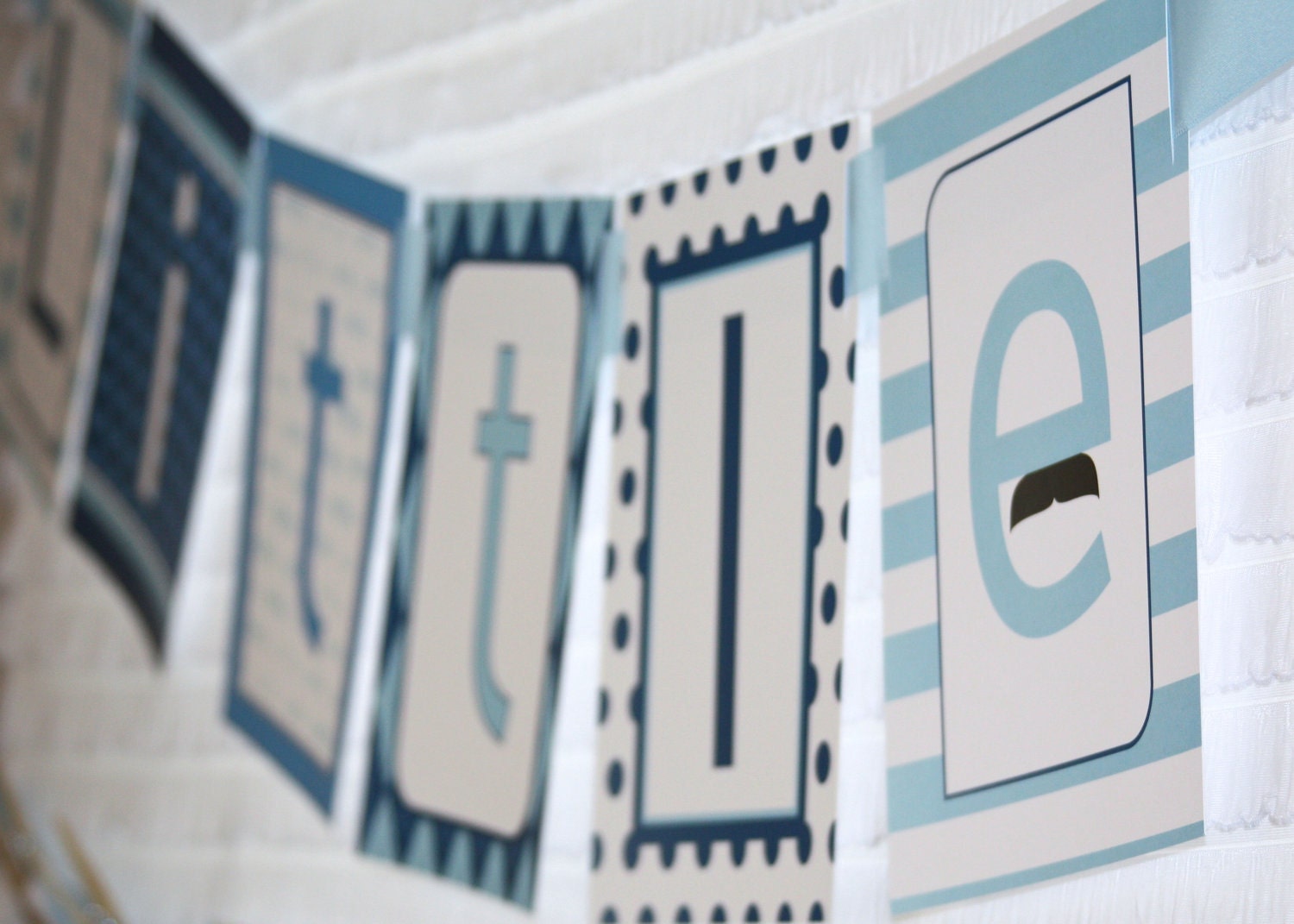 Personalzied Little Man Baby Shower Banner
