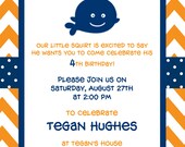 Whale Birthday Party Invitation Il_170x135