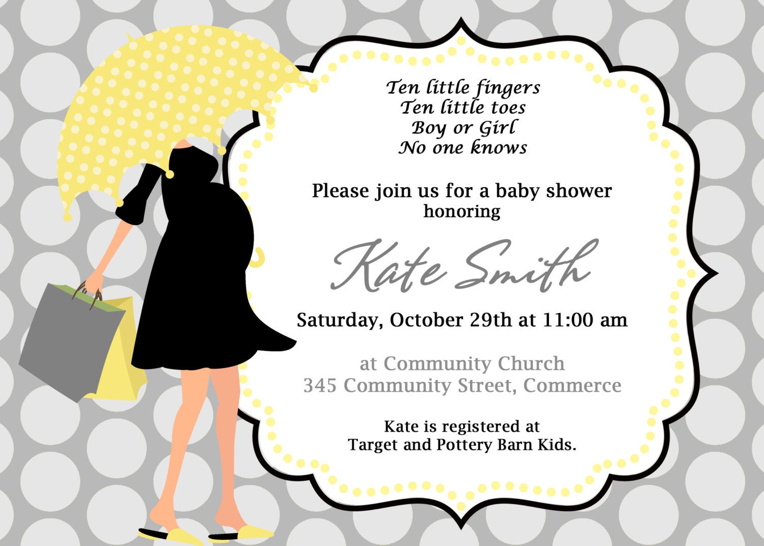 Printable Modern Mom Baby Shower Invitation Il_170x135