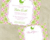COMBO Special: Damask Baby Shower Invite and Thank You card Il_170x135