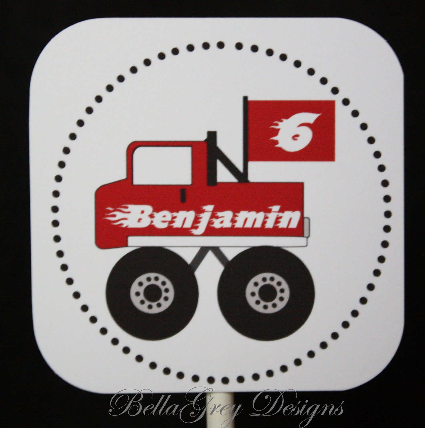 PRINTABLE Toppers - Monster Truck Collection - by BellaGrey Designs