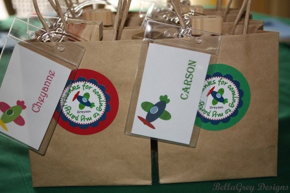 CUSTOM Party Favor Tags - Custom Transportation Party Collection - BellaGrey Designs Il_570xn