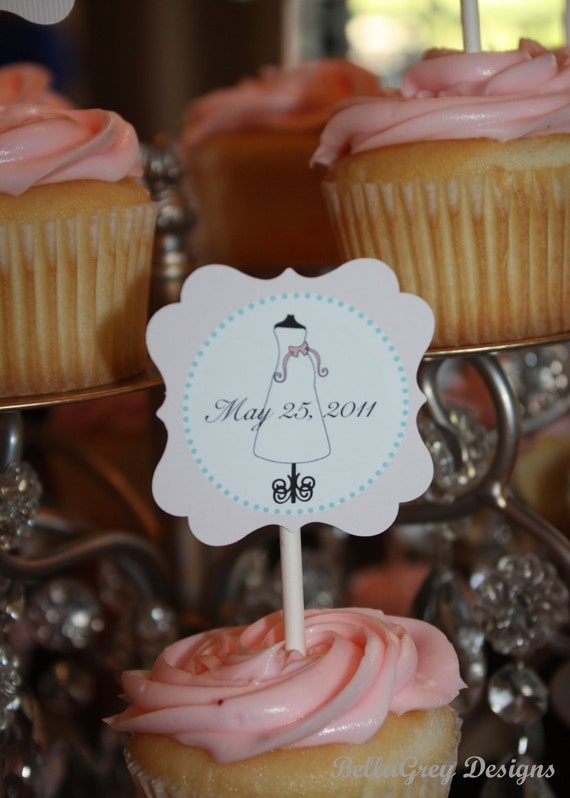 Glam Baby Shower Sip and See Gender Reveal Baby Sprinkle Party Circle Cupcake Topper Printable Il_570xn