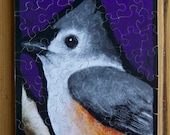 Jigsaw Puzzle, Handmade, Wooden, 45 pieces - "Titmouse"