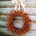 BURNT ORANGE & CHOCOLATE Brown Berry Wreath-Fall Autumn Door Wreath-Rustic Grapevine Wreath-Scented Spiced Cran Apple-Pick your Scent
