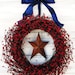 Primitive PATRIOTIC Wreath-Star Wreath-Rustic Wreath-Summer Wreath-4th July-Door Wreath-Scented Cinnamon Stix-Choose your Scent and Ribbon