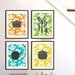 Kitchen Artwork Print Set - Vintage Kitchen Set of 4- 8X10 Inches, Wedding Gift, Gift for Cooks, House Warming Gifts