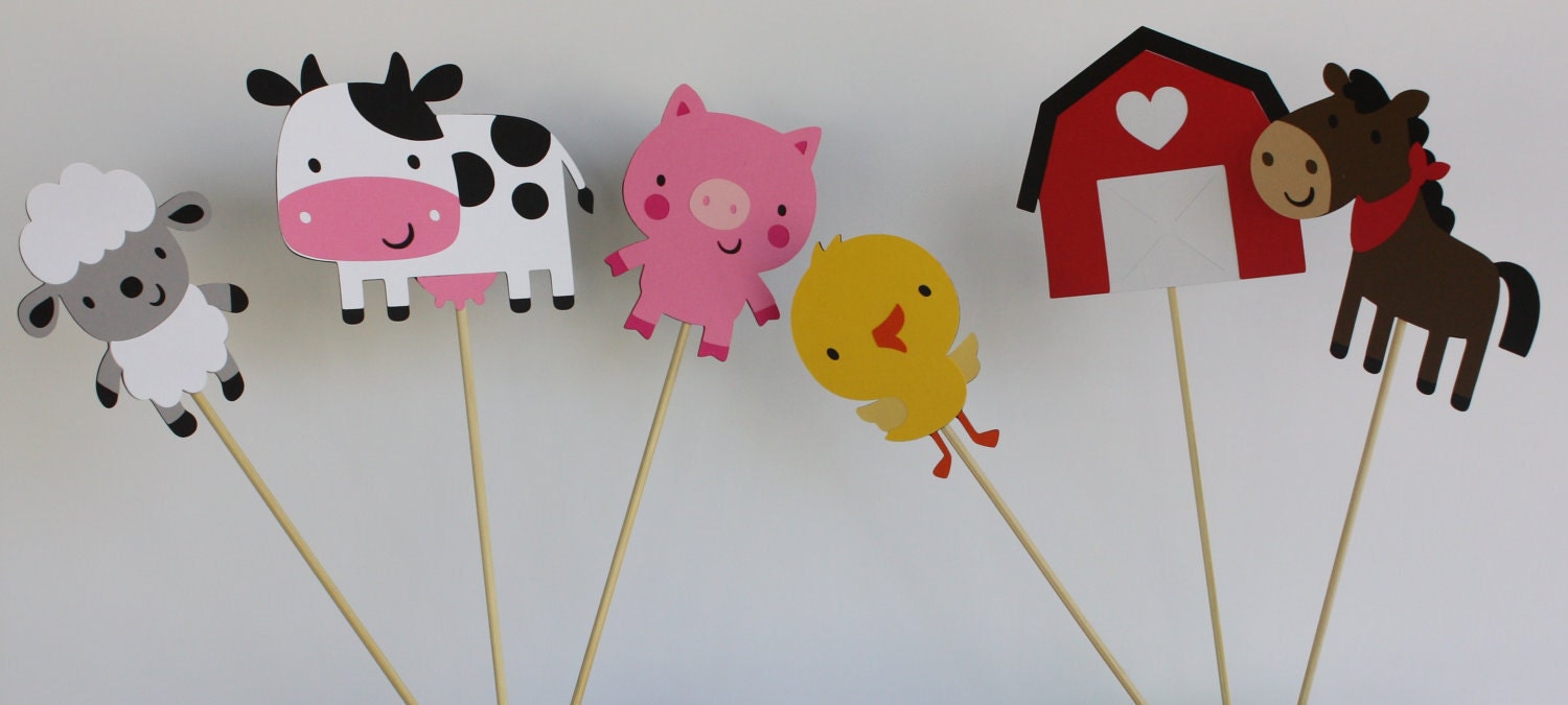 Farm Animals Birthday Party Table Centerpiece