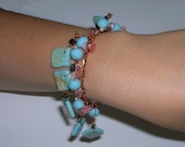 Porcelain Charm Bracelet, Art Jewelry
