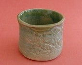 Votive Candle Cup, Porcelain, Spring Green, Blue Green