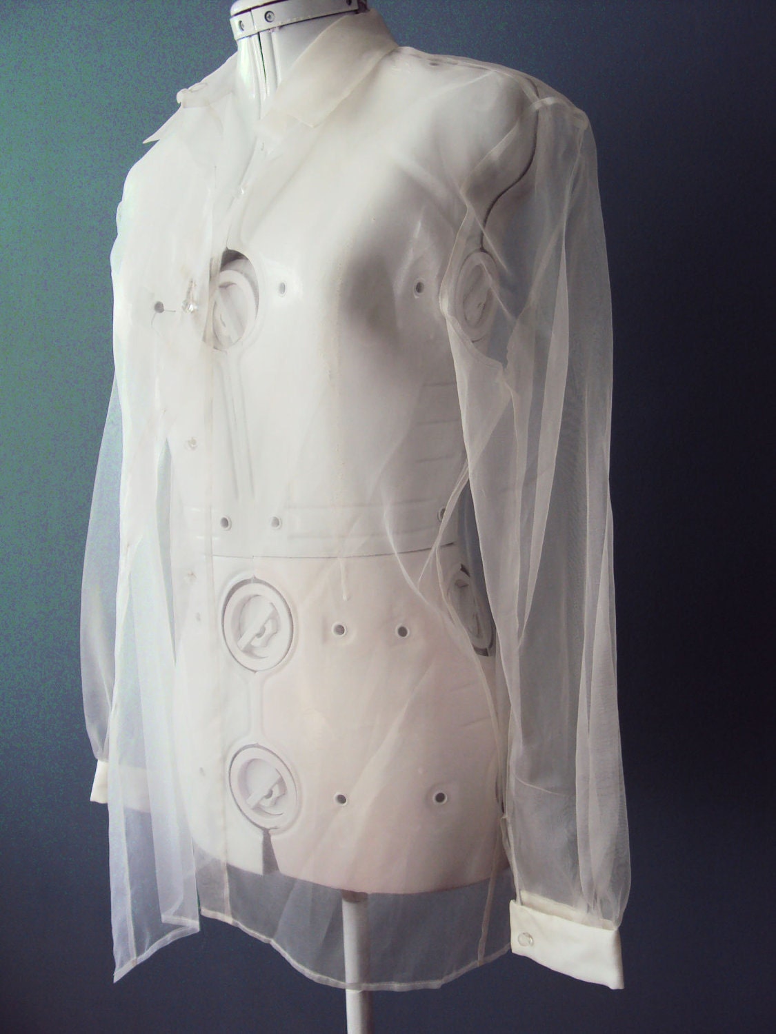 sheer white shirt silk organza blouse