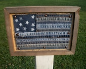 I Pledge Allegiance to the Flag - handmade upcycled denim flag