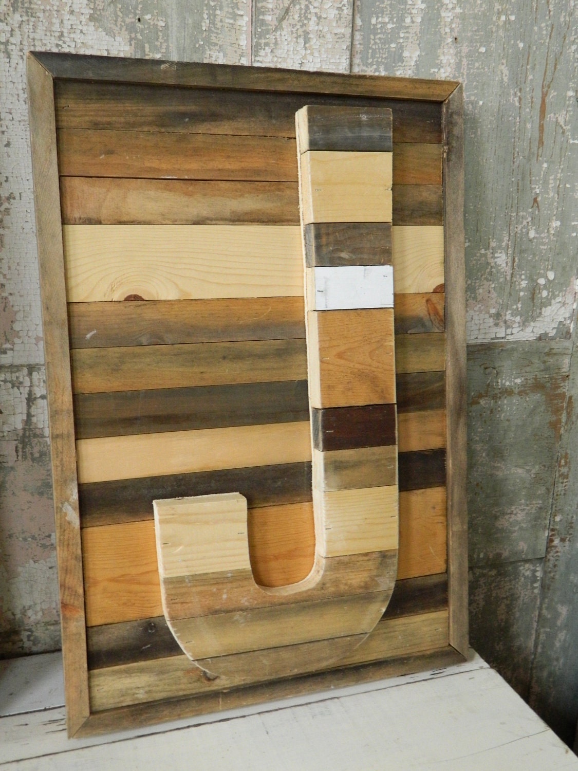 Upcycled letter J or any letter of your choosing