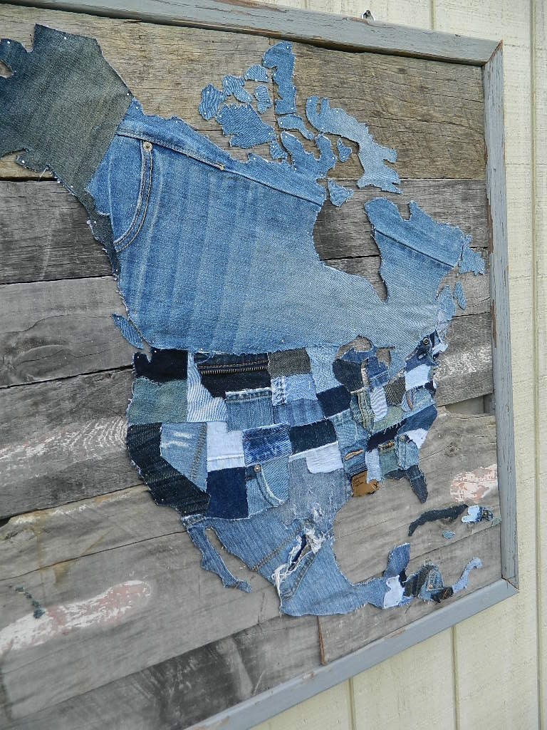 Upcycled North America Denim Map