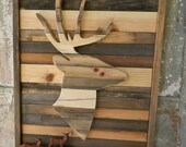 A 6 Pointer - salvaged wood deer