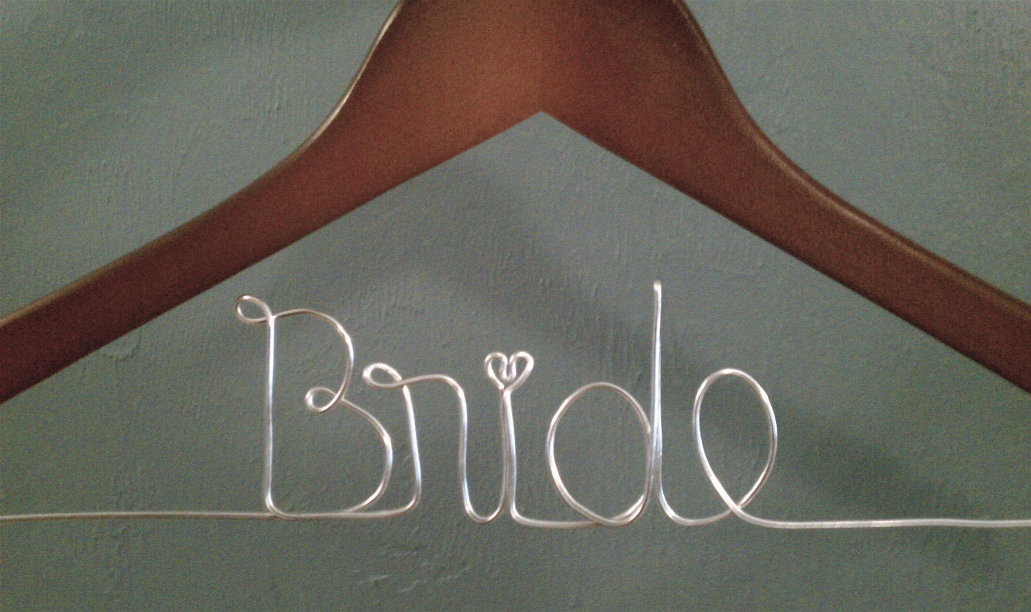 Bride Wedding Hanger - Personalized Custom Wire Wooden Wedding Hanger