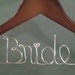 Bride Wedding Hanger - Personalized Custom Wire Wooden Wedding Hanger
