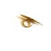 gold feather ring - knuckle duster ring - adjustable gold band