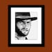 Clint Eastwood, Cowboy, Portrait, 8x10 Art Print by Wendy Hogue Berry