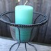 Modern Black Metal Candle Holder upcycled