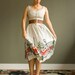 Reserved:Don't Buy Amazing 1950s Watermelon printed Dress