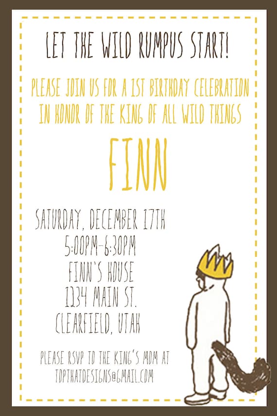 Where the Wild Things Are- Printable Party Package