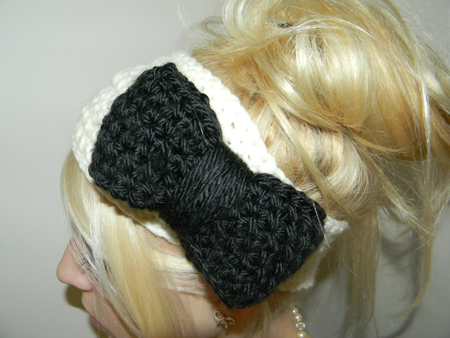 Crochet Bow Headband Earwarmer